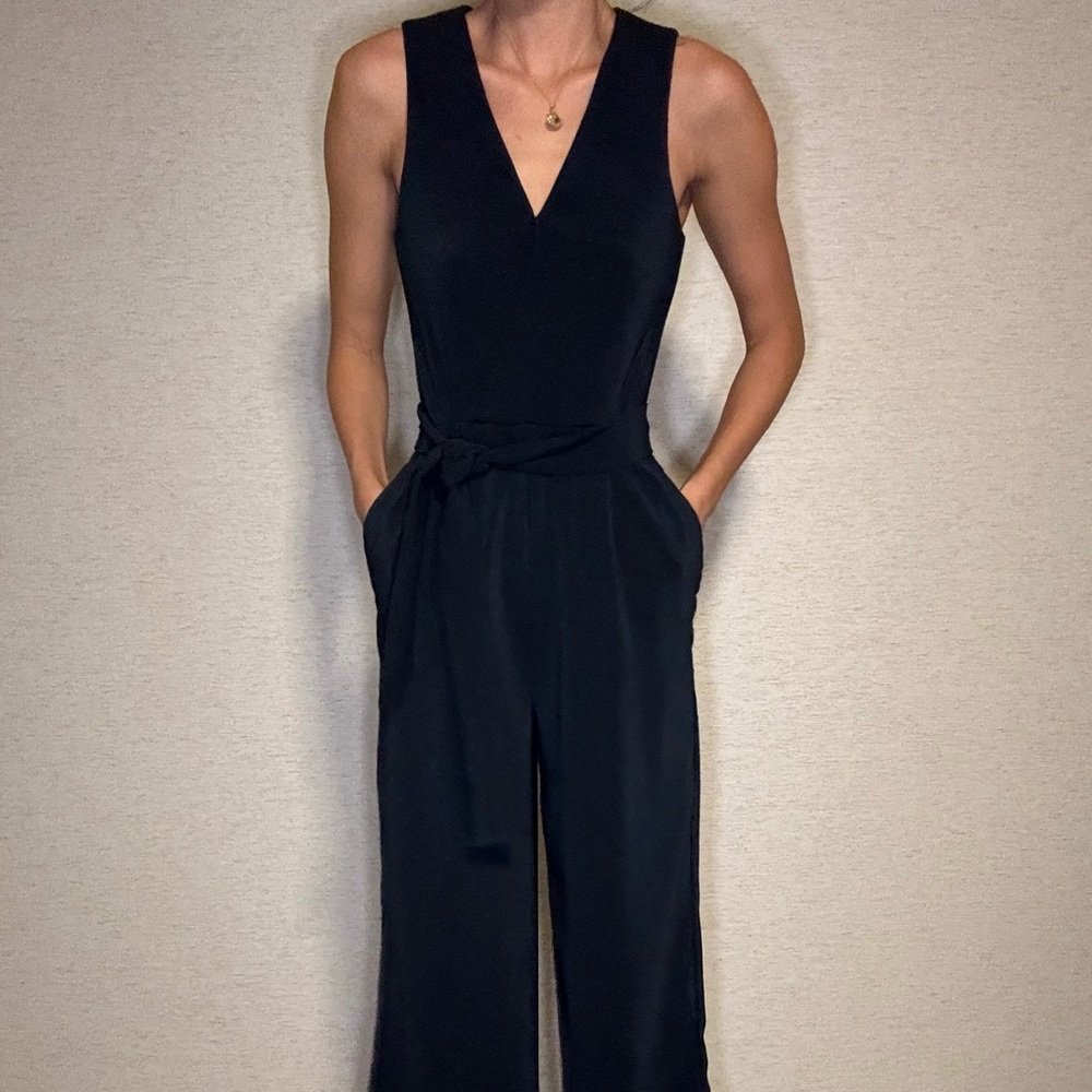 Straight leg business jumpsuit